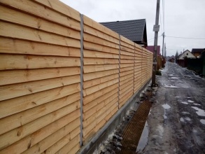 Деревянный забор елочка 150 метров фото в Высоковске